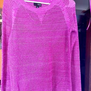 Pink waffle sweater